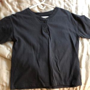 Madewell charcoal henley top